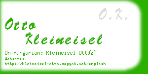 otto kleineisel business card